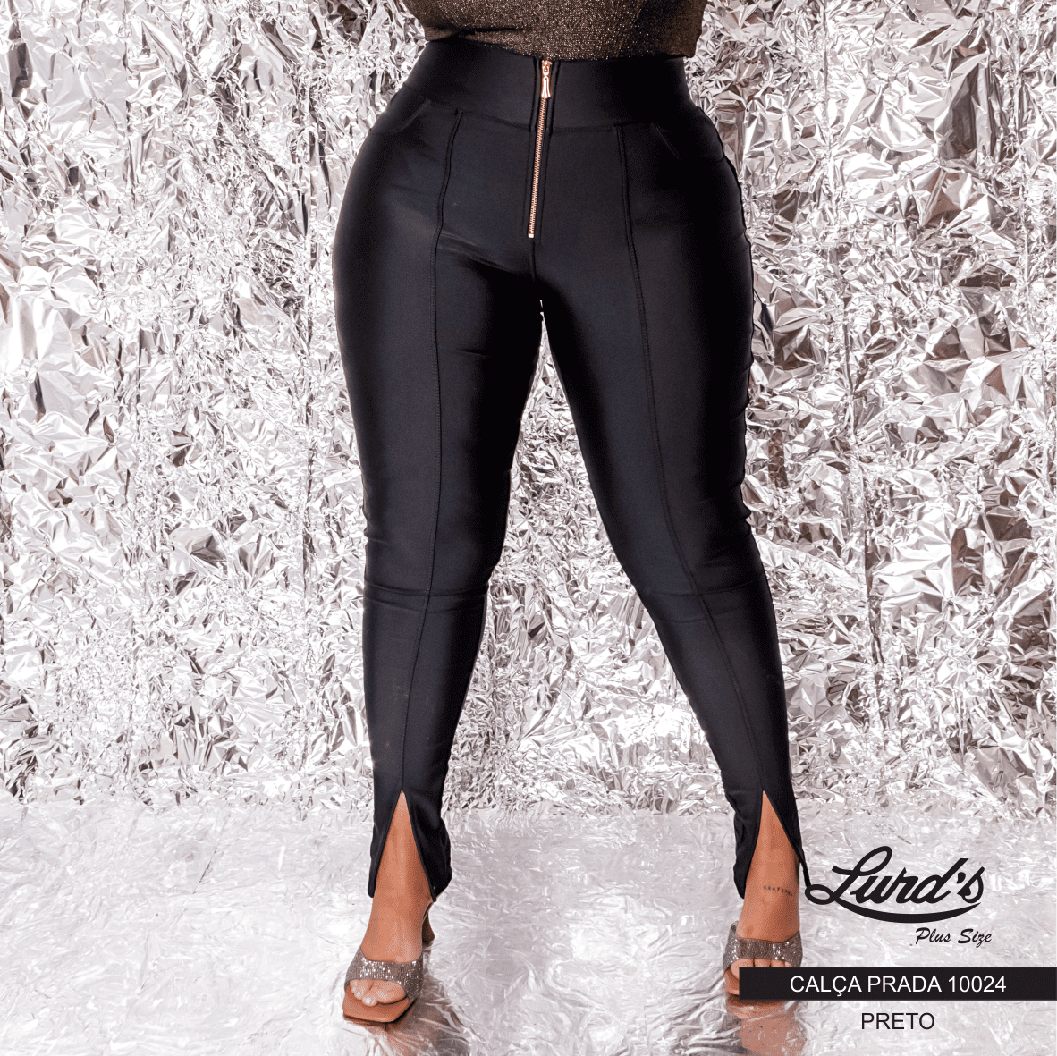 Calça Prada Feminina Plus Size Ref 10024 Preto