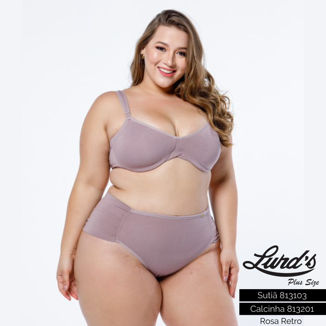 Sutiã Sem Bojo Feminino Plus Size Ref 813103 Rosa Retrô