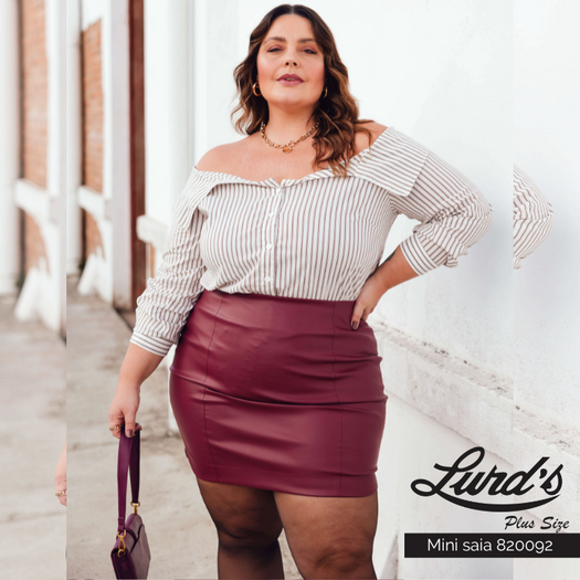Mini Saia Plus Size Ref 820092 Vinho