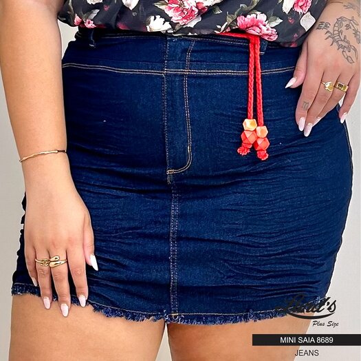 Mini Saia Plus Size Ref 8689 Jeans