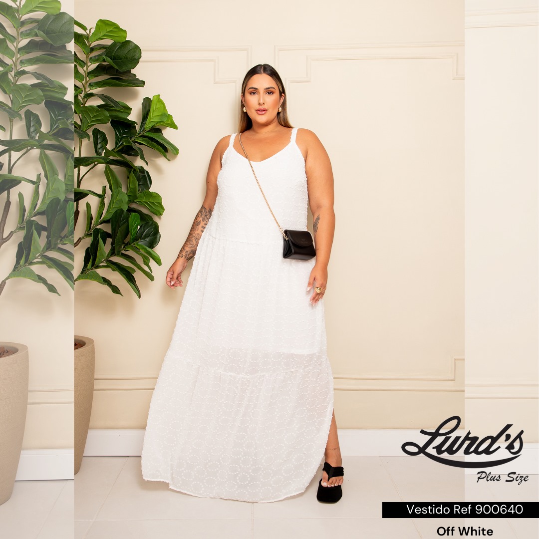 Vestido Longo Plus Size Ref 900640 Off White 