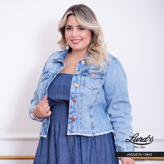 Jaqueta Feminina Plus Size 13842 Jeans
