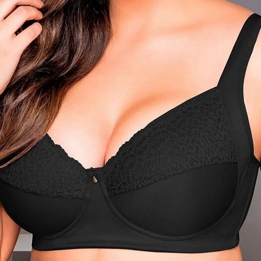 Soutien Plus Size Sustentação Ref 124132 Preto