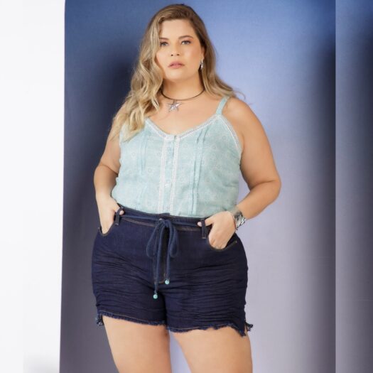 Shorts Feminino Plus Size Ref 9024 Jeans
