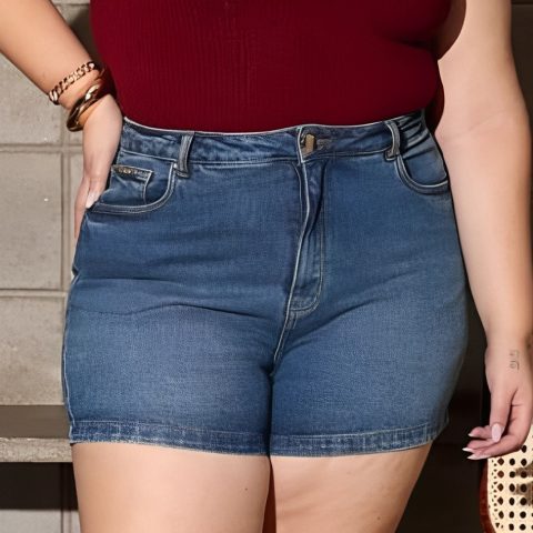 Shorts Feminino Plus Size Ref 26597A Jeans
