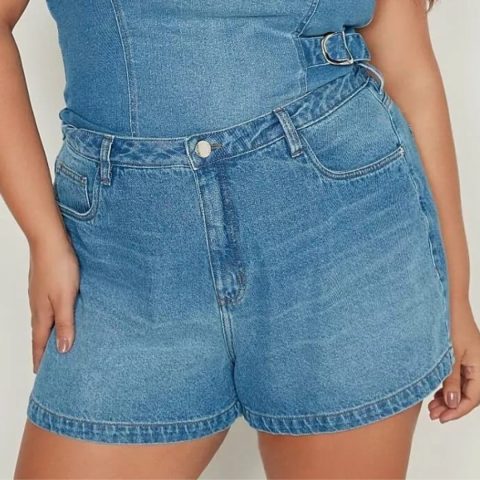 Shorts Feminino Plus Size Ref 26710A Jeans