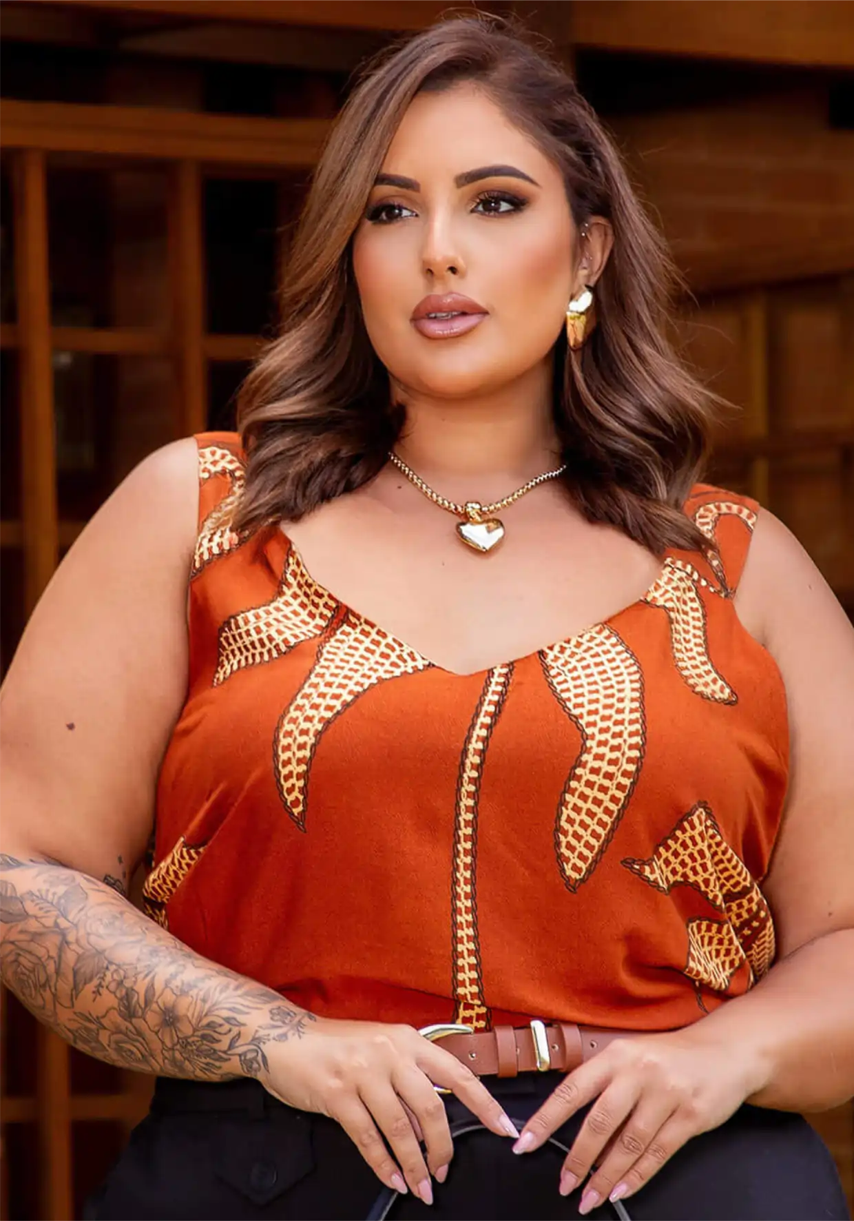 Regata Feminina Plus Size Ref 700816 Telha