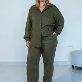 Calça Feminina Cigarrete Plus Size Ref 69020 Musgo