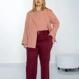 Calça Feminina Cigarrete Plus Size Ref 69020 Vinho