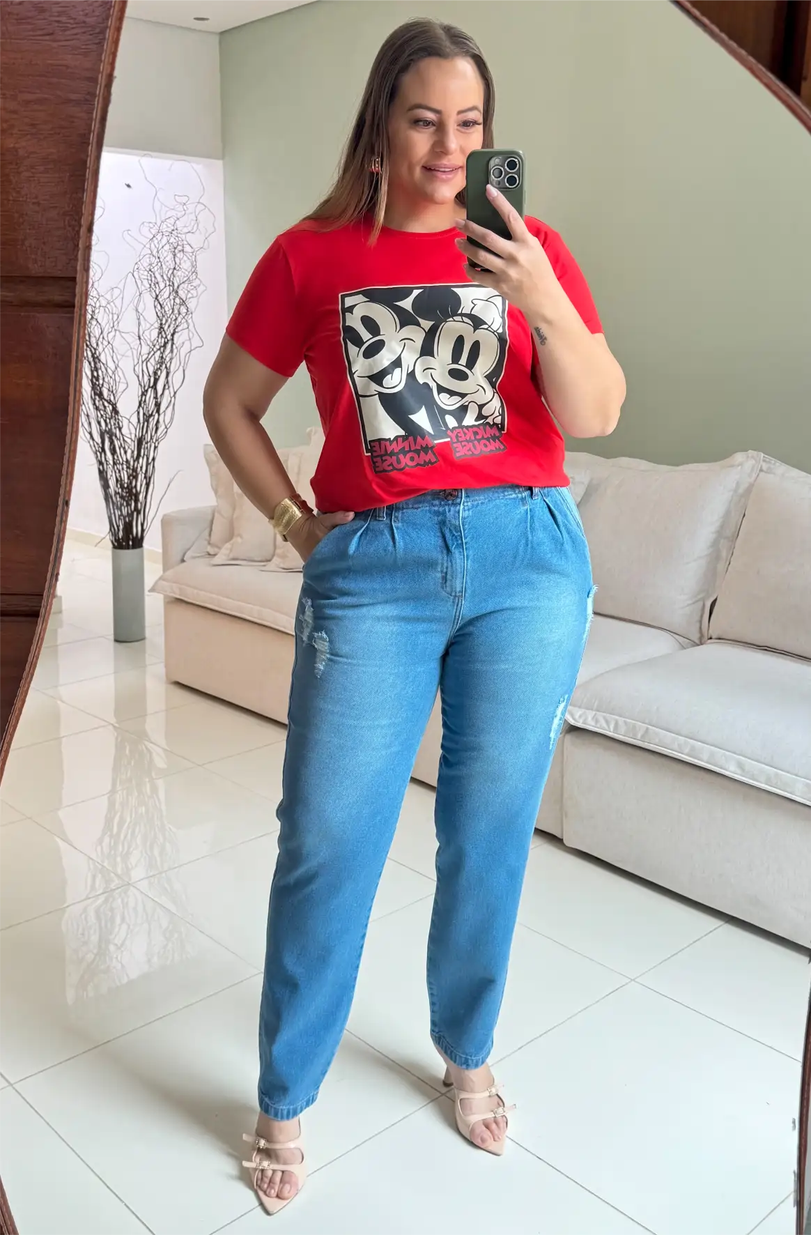 Calça Feminina Mom Plus Size Ref 0173 Jeans