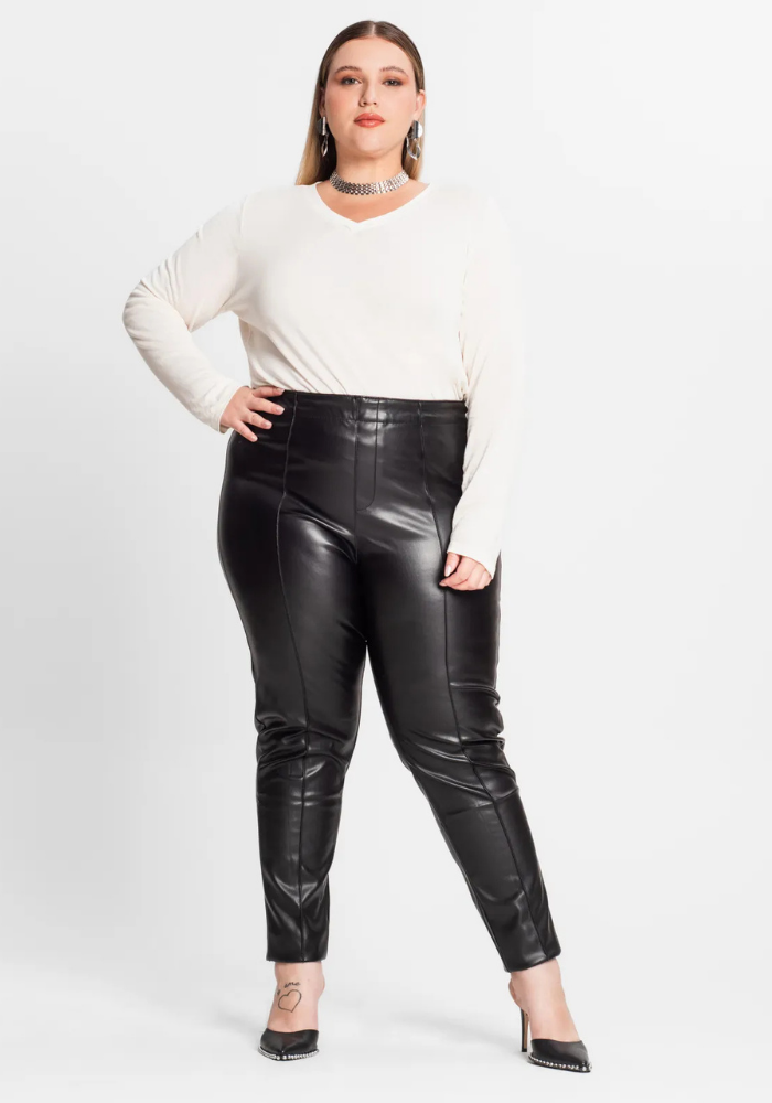 Calça Feminina Skinny Plus Size Ref S01329 Preto