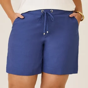 Bermuda Feminina 1/2 Coxa Plus Size Ref 52140051 Azul