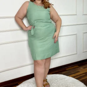 Vestido Sem Manga Plus Size Ref 207286 Verde