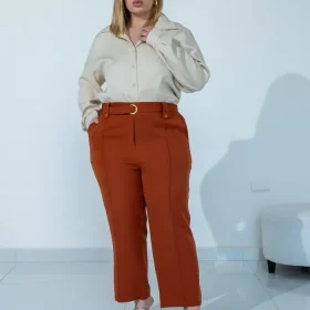 Calça Feminina Cigarrete Plus Size Ref 69020 Terra