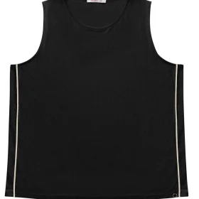 Regata Feminina Alça Larga Plus Size Ref S01785 Preto