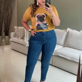 Calça Feminina Skinny Plus Size Ref 52140056 Jeans