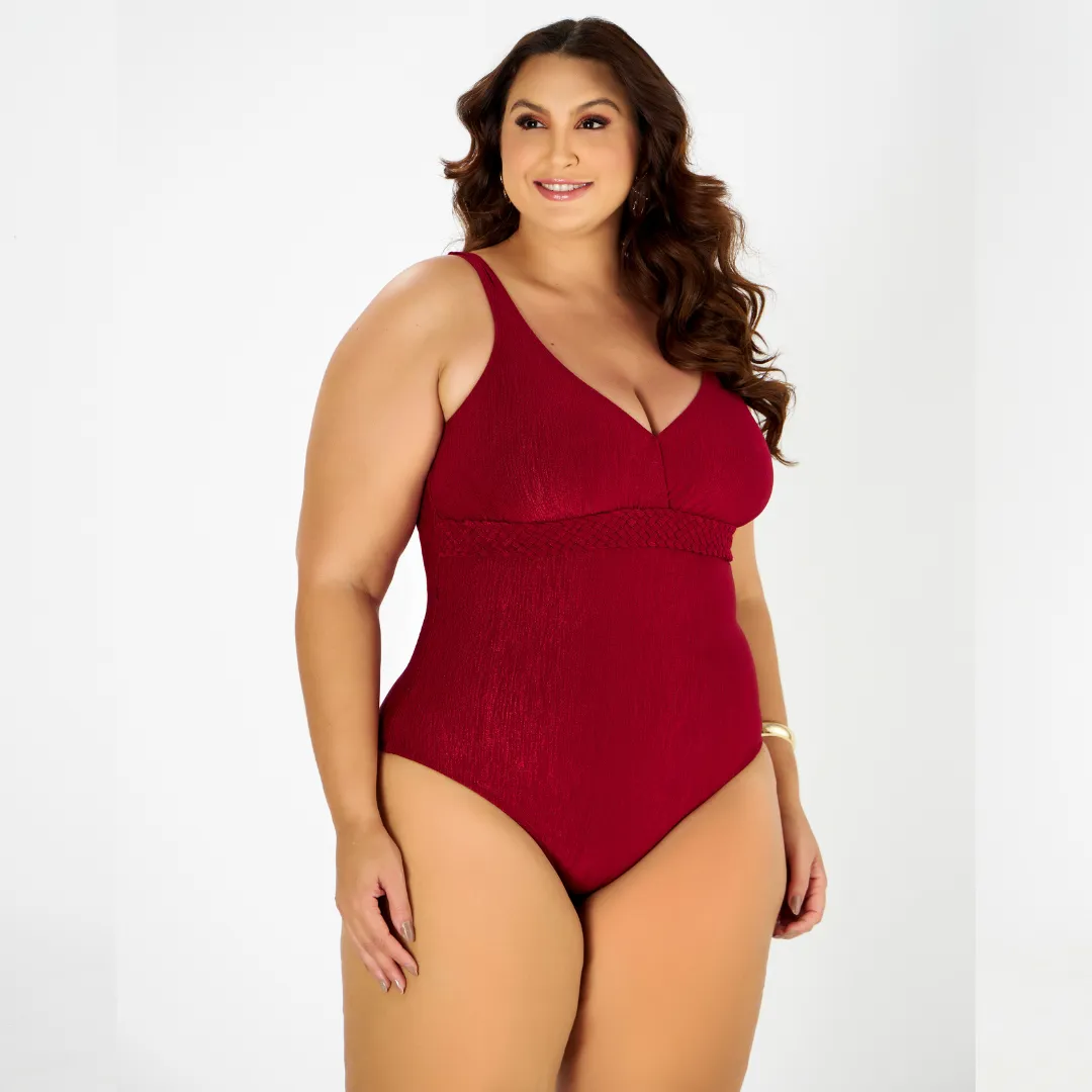 Maiô Sem Bojo Plus Size Ref 617581 Vinho
