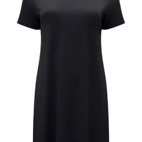 Vestido Plus Size Manga Curta Ref C5154 Preto
