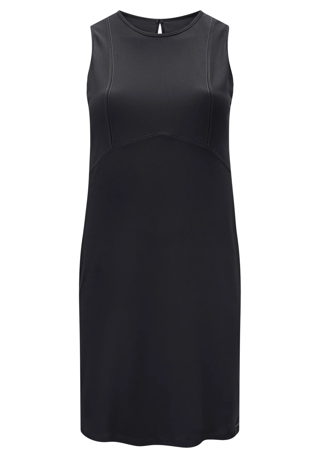 Vestido Plus Size Gorgurinho Sem Manga Ref C5157 Preto