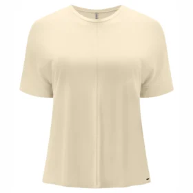 Blusa Feminina Plus Size Manga Curta C5192 Creme