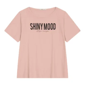 Blusa Feminina Manga Curta Plus Size Ref S01910 Rose