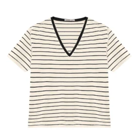 Blusa Feminina Manga Curta Plus Size Ref  SB01958 Off White